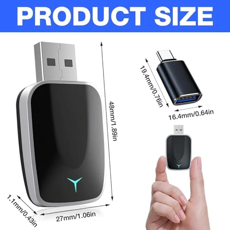 کارپلی و اندروید اتو مدل 2in1 به همراه مبدل USB به USB-C