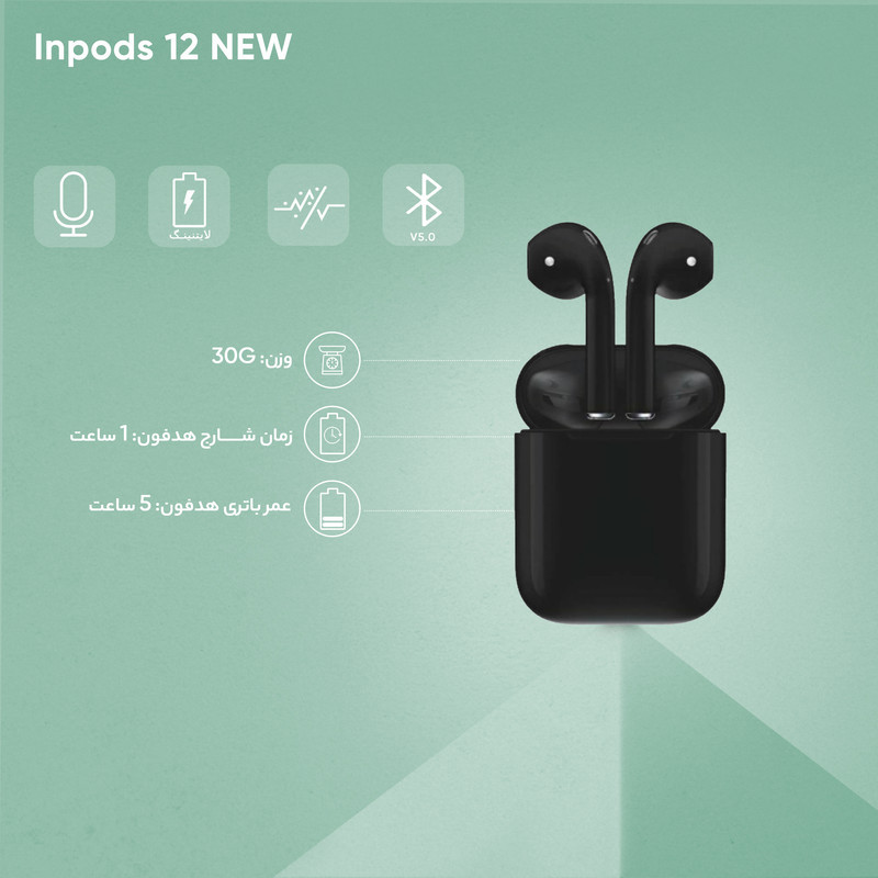 هندزفری بلوتوثی مدل inpods 12 NEW