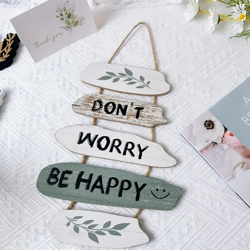 آویز تزئینی مدل جمله انگیزشی  Don't Worry, Be Happy