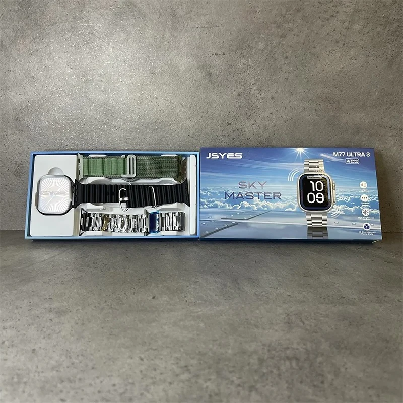 ساعت هوشمند 2.05 اینچی جیسیس مدل M77 ULTRA 3با بند فلزی
