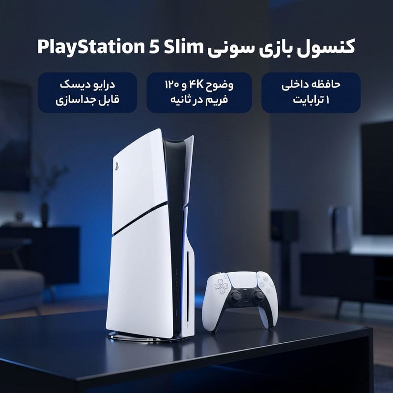 کنسول بازی سونی مدل PlayStation 5 Slim ظرفیت 1 ترابایت ریجن CFI-2116 اروپا
