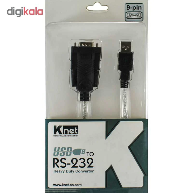 کابل تبدیل USB به RS-232 کی نت مدل azborn01 طول 1.5 متر