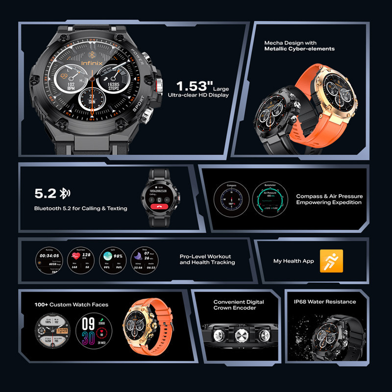 ساعت هوشمند 40 میلی‌متری اینفینیکس مدل XWatch 3 GT با بند پلاستیکی