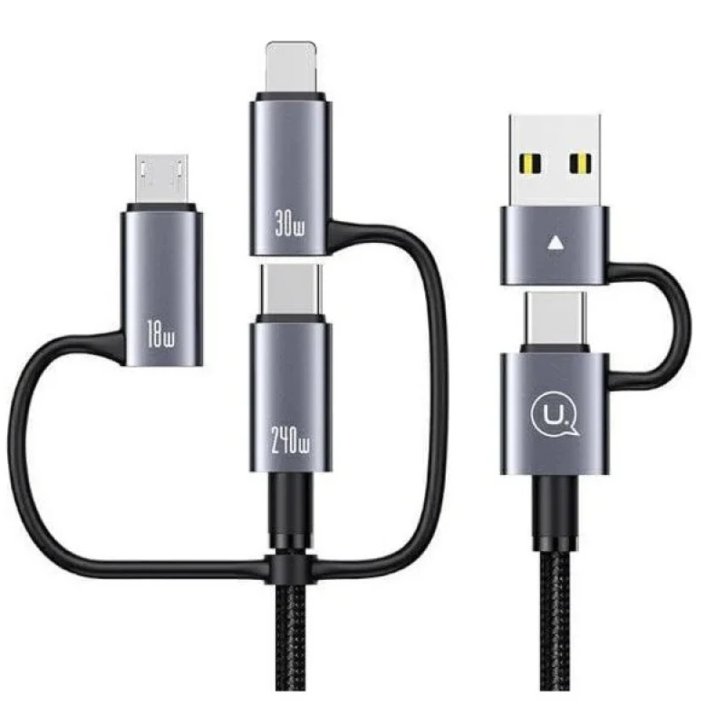 کابل تبدیل UsbUsb-c به MicrousbلایتنینگUsb-c یوسمز مدل sj737 طول 1.2 متر