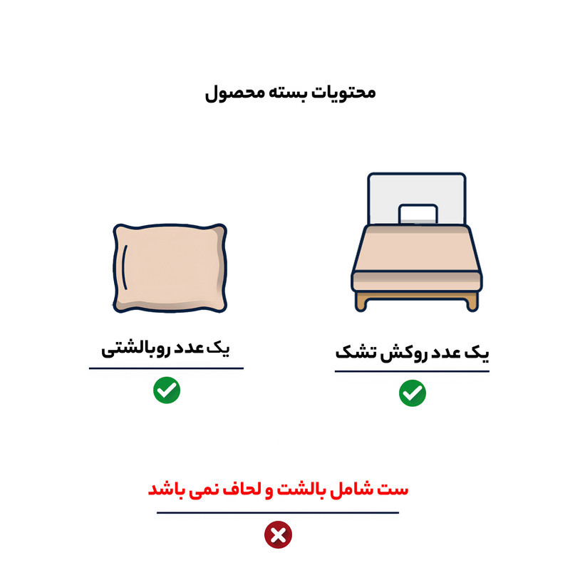 سرویس ملحفه انگلیش هوم مدل  Basics یک نفره دو تکه