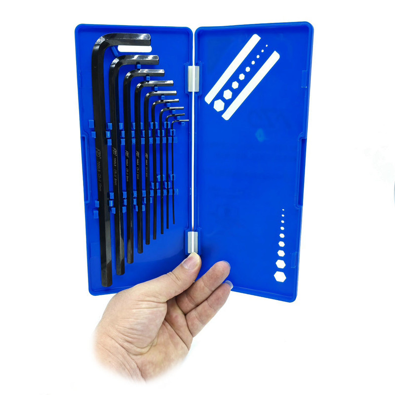 آچار آلن بلند ای زد دی مدل جعبه دار کد CR-V-9PCS مجموعه 9 عددی