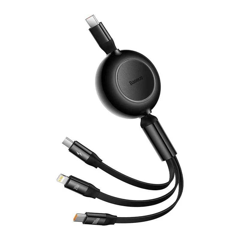 کابل تبدیل USB-C به USB-CmicroUSB لایتنینگ بیسوس مدل Mirror2 100W طول 1.1 متر
