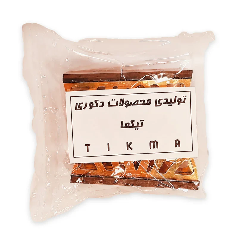 جای دستمال کاغذی چوبی تیکما مدل مذهبی کد KIT D5B بسته 2 عددی