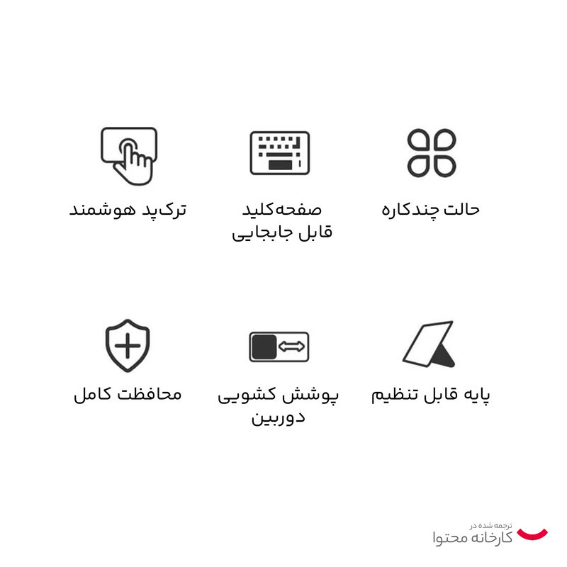 کیف کلاسوری کیبورد دار نیلکین مدل Bumper Combo مناسب برای تبلت اپل iPad Pro 12.9 2022 iPad Pro 12.9 2021 iPad Pro 12.9 2020
