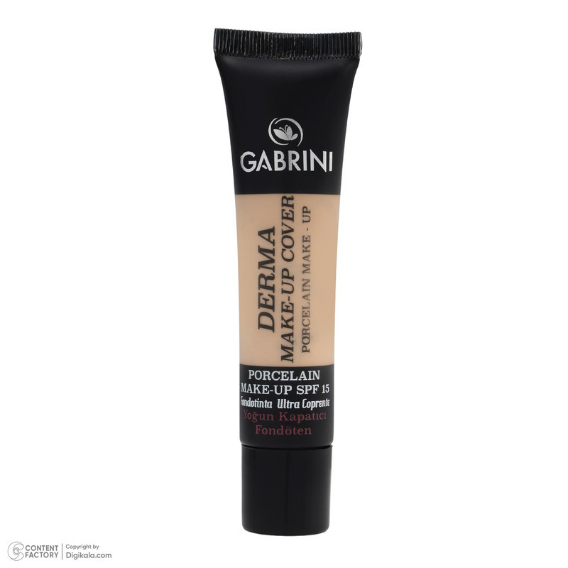 کرم پودر مایع SPF 15 کابرینی مدل Derma شماره 101 مناسب برای انواع پوست حجم 40 میلی‌لیتر