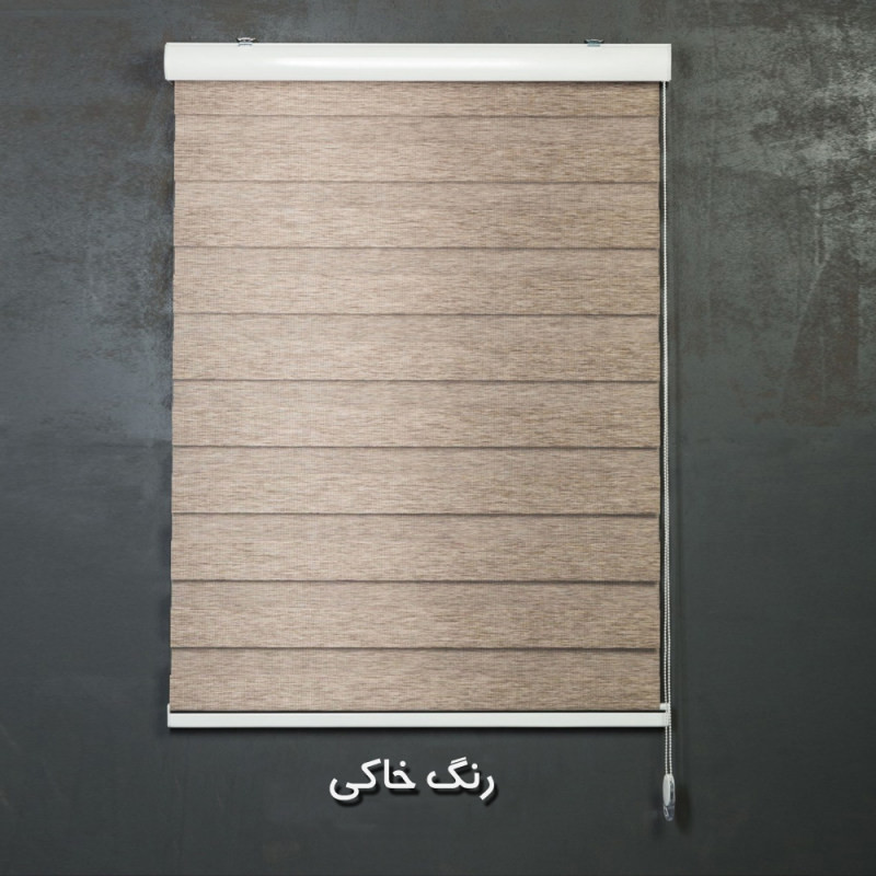 پرده زبرا طرح چوب کد SND-B-160 سایز 160x250 سانتی متر