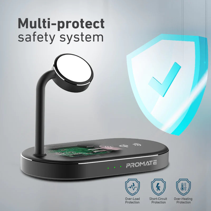 شارژر بی سیم پرومیت مدل WAVEPOWER.EU-BK
