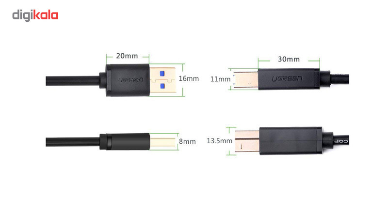 کابل 3.0 USB پرینتر یوگرین مدل US210-10372 طول 2 متر