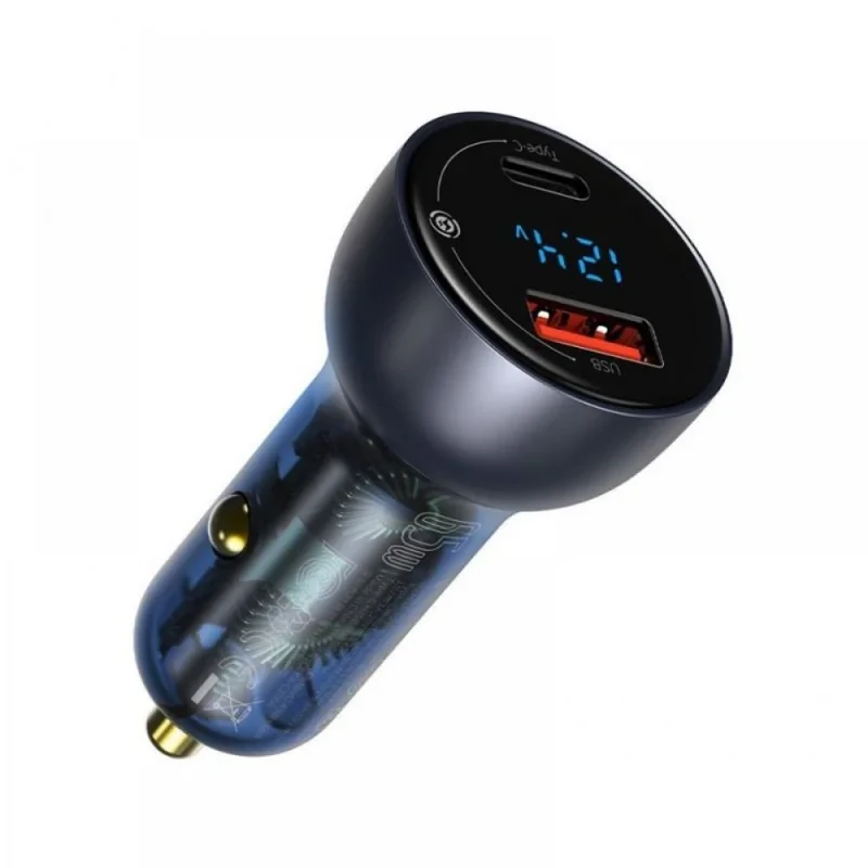 شارژر فندکی 65 وات باسئوس مدل Particular Digital Display QC+PPS