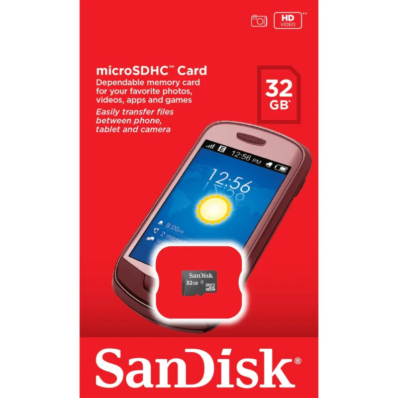 کارت حافظه microSDHC سن دیسک مدل SDSDQM کلاس 4 استاندارد MICROSDHC سرعت 4MBps ظرفیت 32 گیگابایت