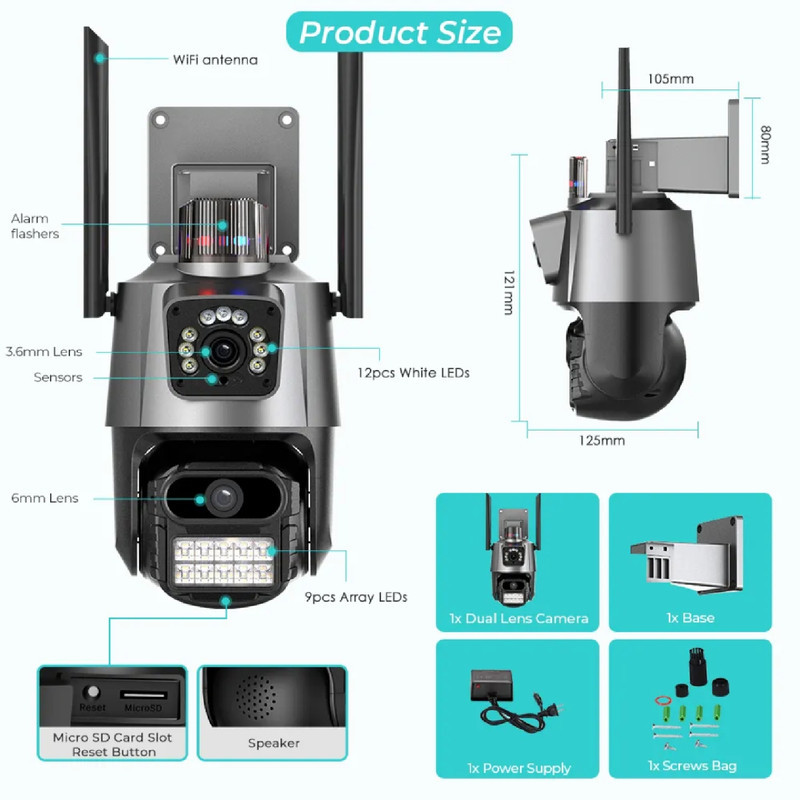 دوربین مداربسته تحت شبکه مدل سیم کارتی CXY-01 4g