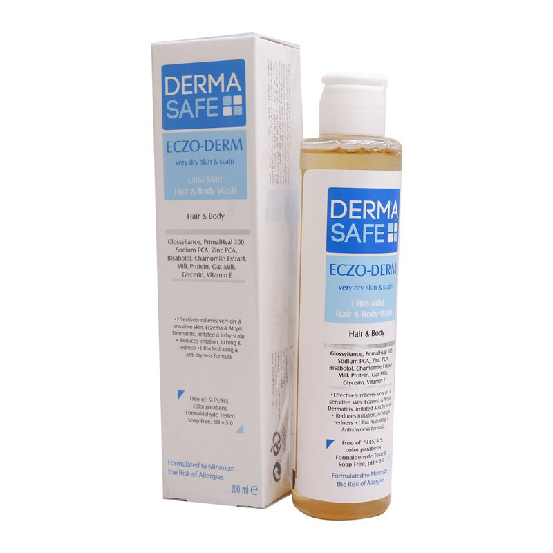 شامپو مو درماسیف مدل ECZO-DERM حجم 200 میلی لیتر