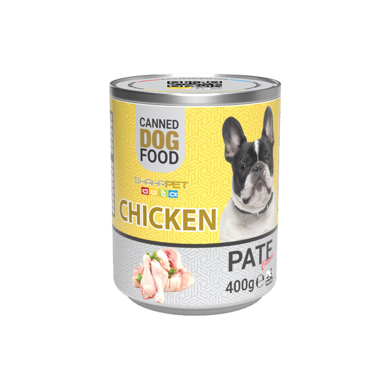 کنسرو سگ شهرپت مدل Chicken وزن 400 گرم بسته 6 عددی