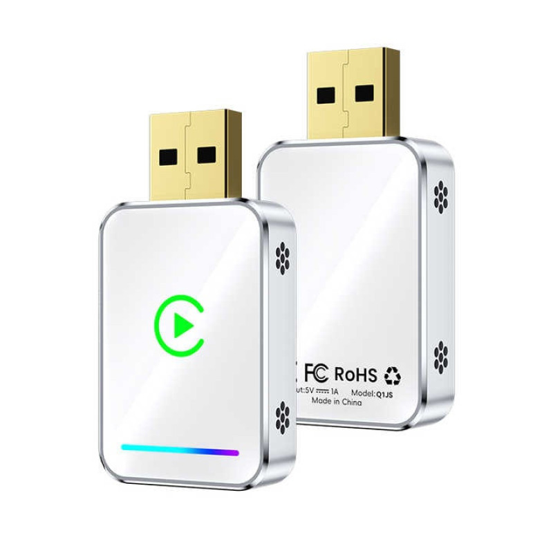 کارپلی و اندروید اتو مدل Wireless CarPlayAndroid Auto Q1JS به همراه مبدل USB به USB-C
