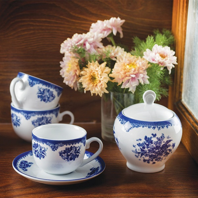 سرویس غذاخوری 102 پارچه 12 نفر چینی زرین ایران مدل فلورانس سری ایتالیا اف درجه یک