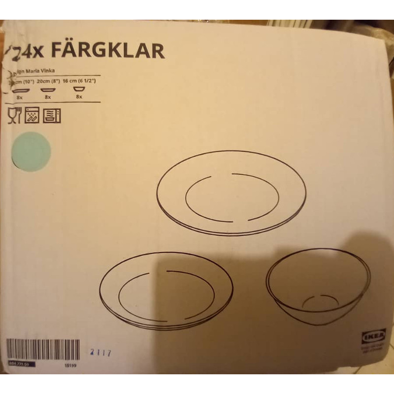 سرویس غذاخوری 24 پارچه ایکیا مدل fargklar