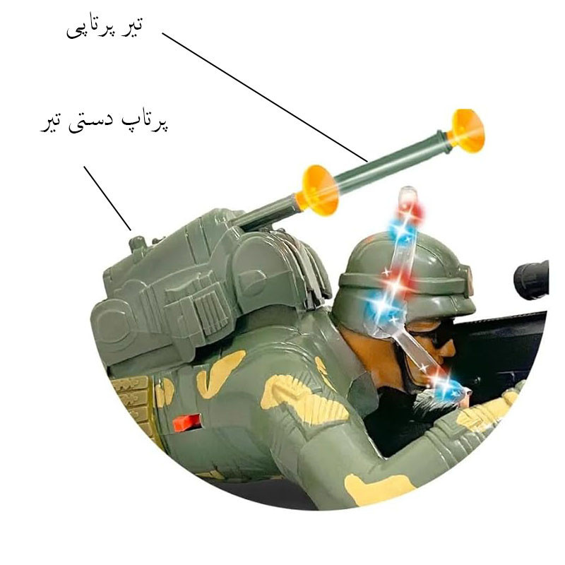 اسباب بازی جنگی مدل کنترلی طرح سرباز سینه خیز کد 9351