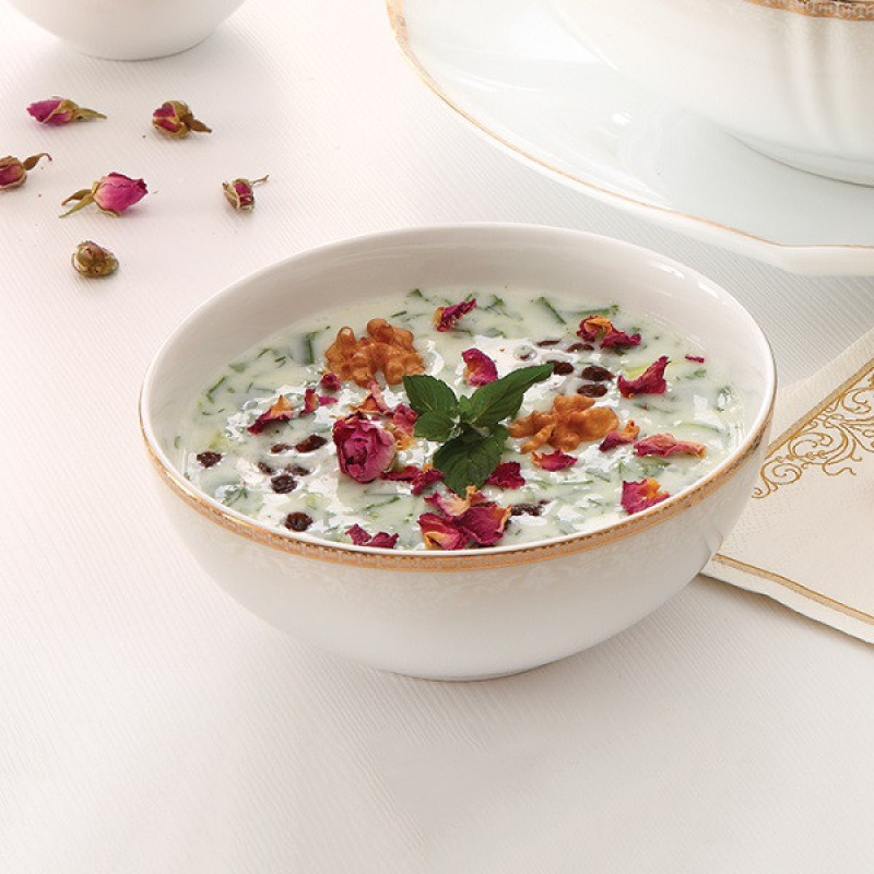 پیاله چینی زرین ایران مدل آبگوشت خوری ایتالیا اف 16 ریوا درجه یک بسته دو عددی