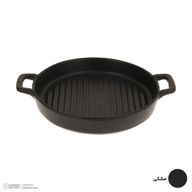 سینی سرامیکی بومی مدل دو دسته مات