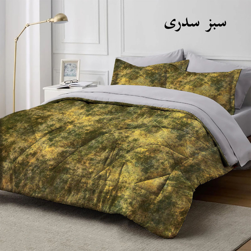 سرویس روتختی دونفره 6 تکه نوپه هوم مدل مخمل پتینه 1021