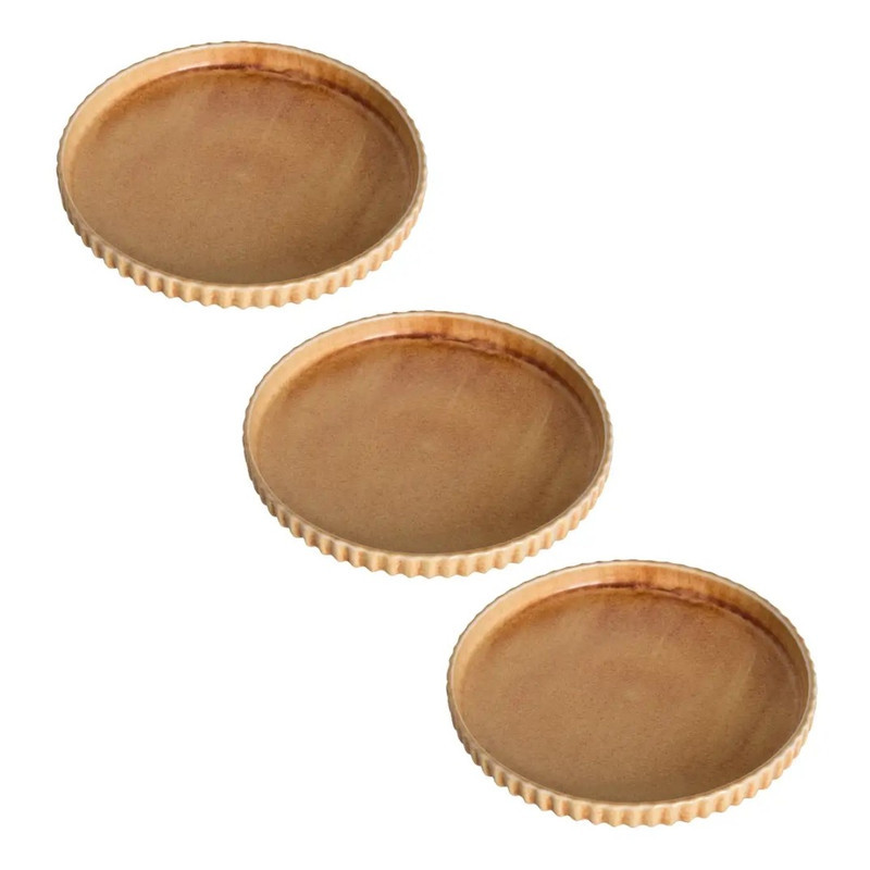 بشقاب میوه خوری بی.وی.کی مدل مجستیک شیاردار کد HS4522 مجموعه 3 عددی