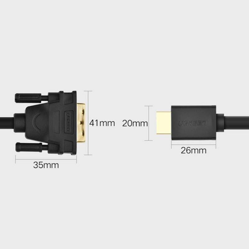 کابل تبدیل HDMI به DVI یوگرین مدل HD106-11150 طول 1.5 متر