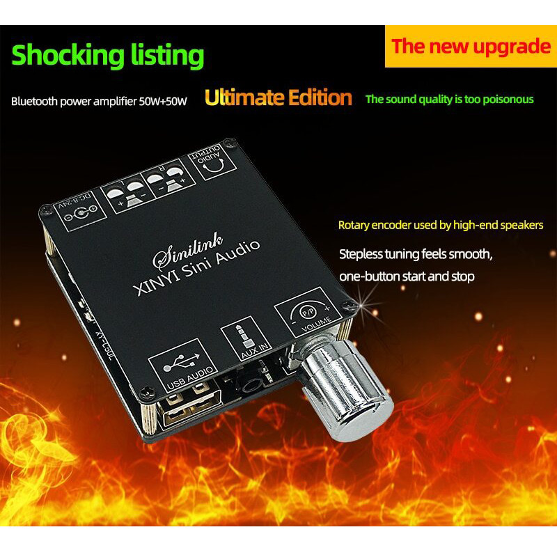 ماژول آمپلی فایر بلوتوثی مدل 50W_X2 کد A type usb