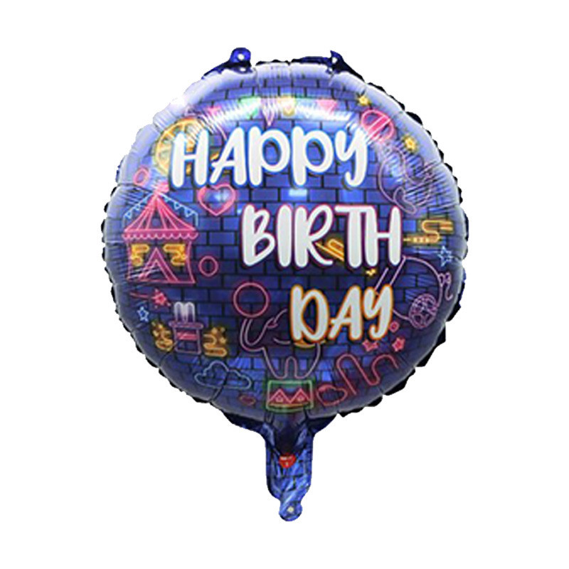 بادکنک فویلی لاکی بالونز مدل سیرک حیوانات طرح Happy Birthday کد 1291