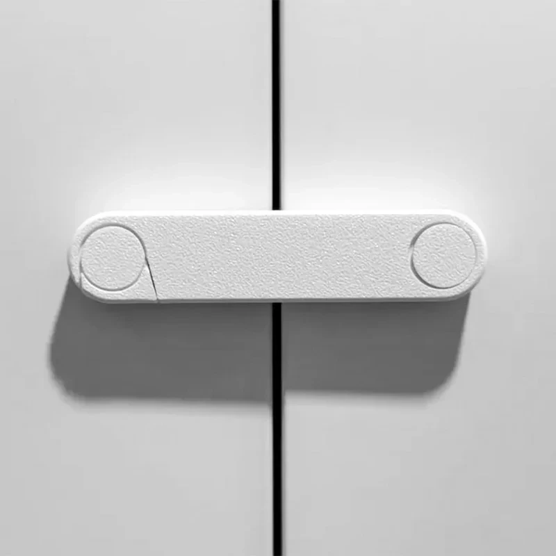 قفل درب کابینت سفید مدل Minimal بسته 3 عددی