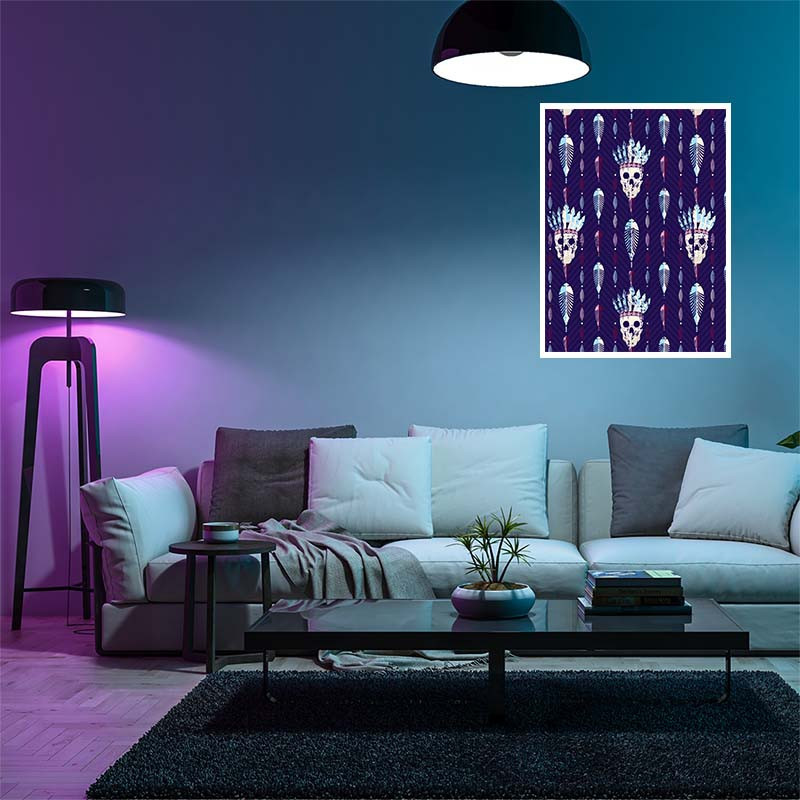 پوستر کارنيکا طرح پترن بوهو Boho Pattern کد 90604 مجموعه 8 عددی