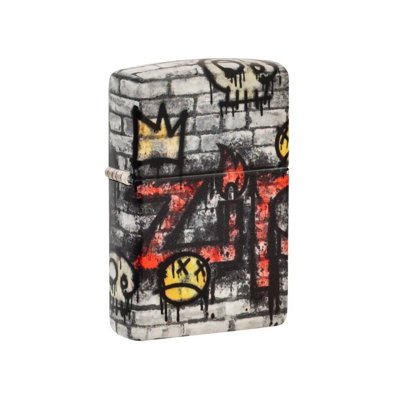 فندک بنزینی زیپو مدل 46282 49352 ZIPPO STREET ART DESIG طرح گرافیتی لوگو زیپو