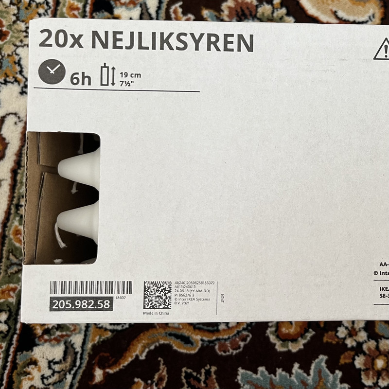 شمع ایکیا مدل nejliksyren مجموعه 20 عددی