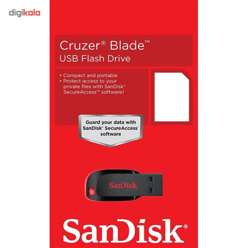 فلش مموری سن دیسک مدل Cruzer Blade CZ50 ظرفیت 16 گیگابایت با رابط USB 2.0