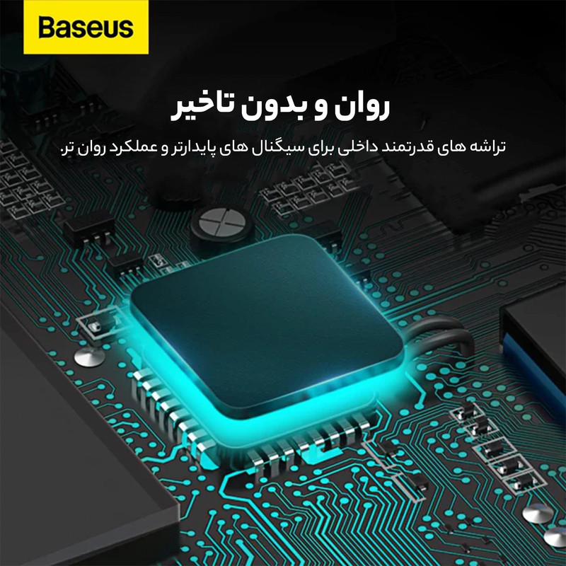 هاب 4 پورت USB -C باسئوس مدل Lite Series - WKQX03040 1m