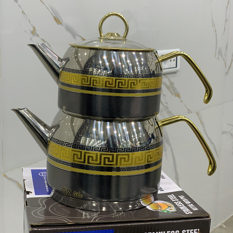 ست کتری و قوری کرکماز مدل A1629 گنجایش کتری 2 لیتر گنجایش قوری 1.3 لیتر