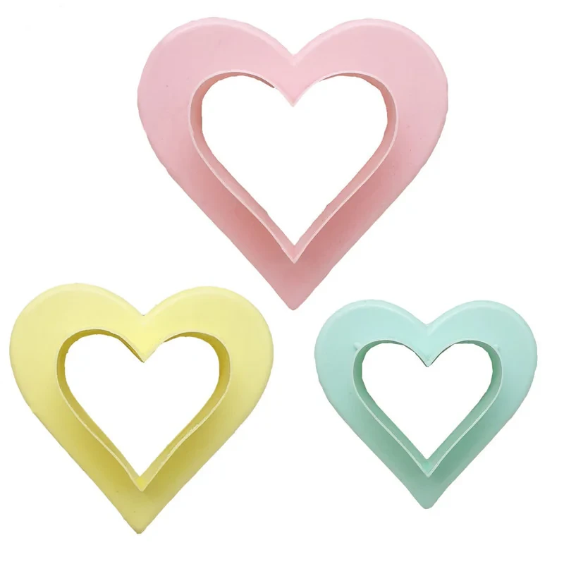 کاتر شیرینی به‌گز مدل Heart مجموعه 3 عددی