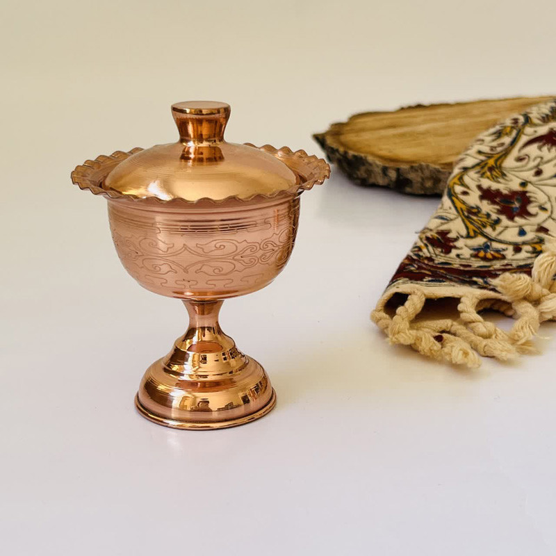 قندان مسی مدل لب چین کد ZH395.2