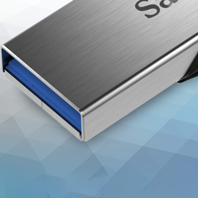 فلش مموری سن دیسک مدل CZ73 ظرفیت 32 گیگابایت با بدنه فلزی، رابط USB 3.0 و سرعت انتقال 150 مگابایت بر ثانیه، سازگار با ویندوز و مک و مناسب موبایل، تبلت، لپ‌تاپ و تلویزیون