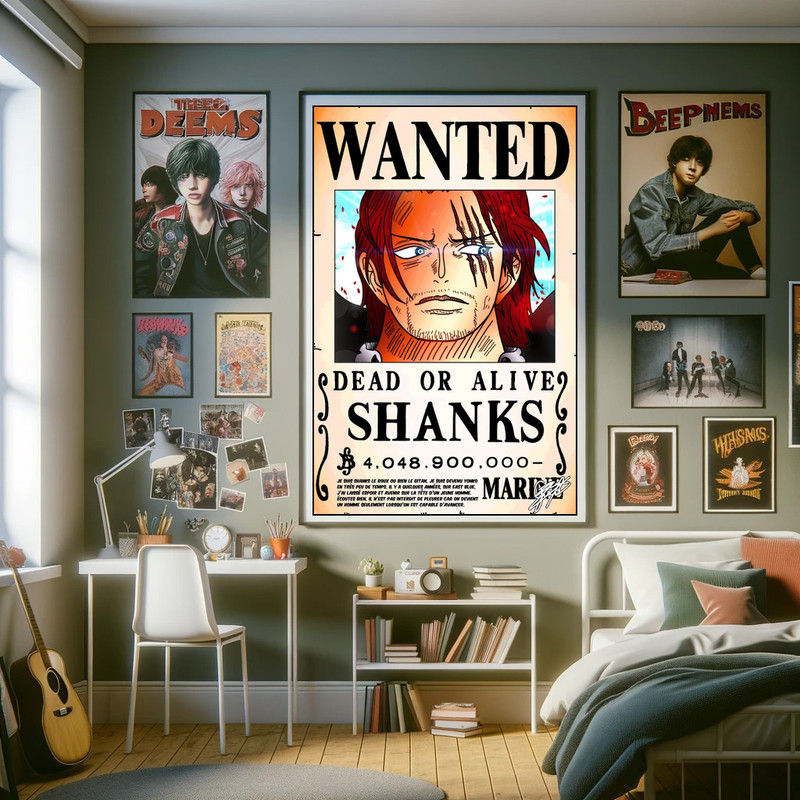 پوستر بووم طرح انیمه وان پیس مدل wanted posters مجموعه 24 عددی کد P2