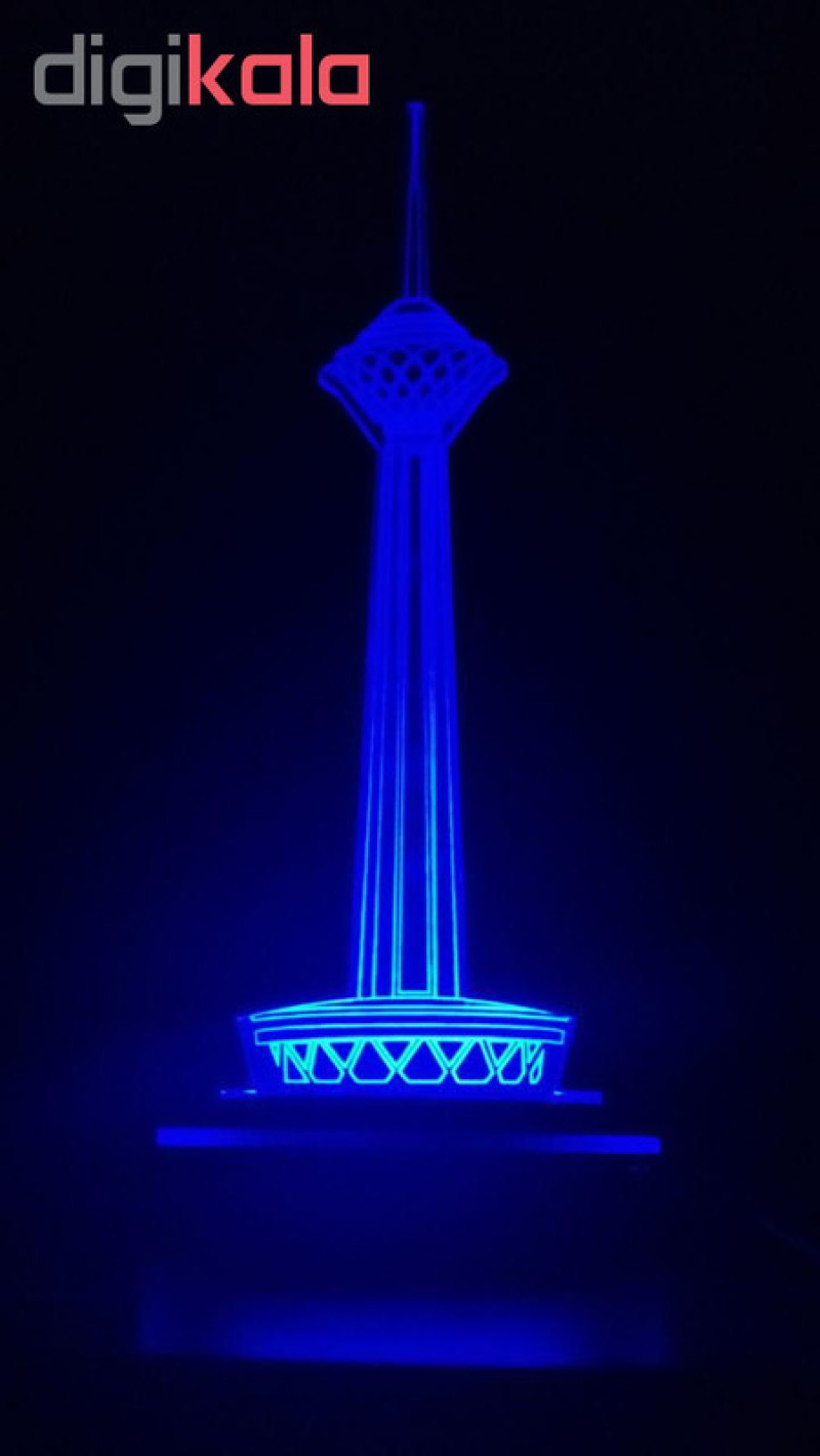 چراغ خواب پارسافن لیزر طرح برج میلاد تهران 16 رنگ ریموت دار