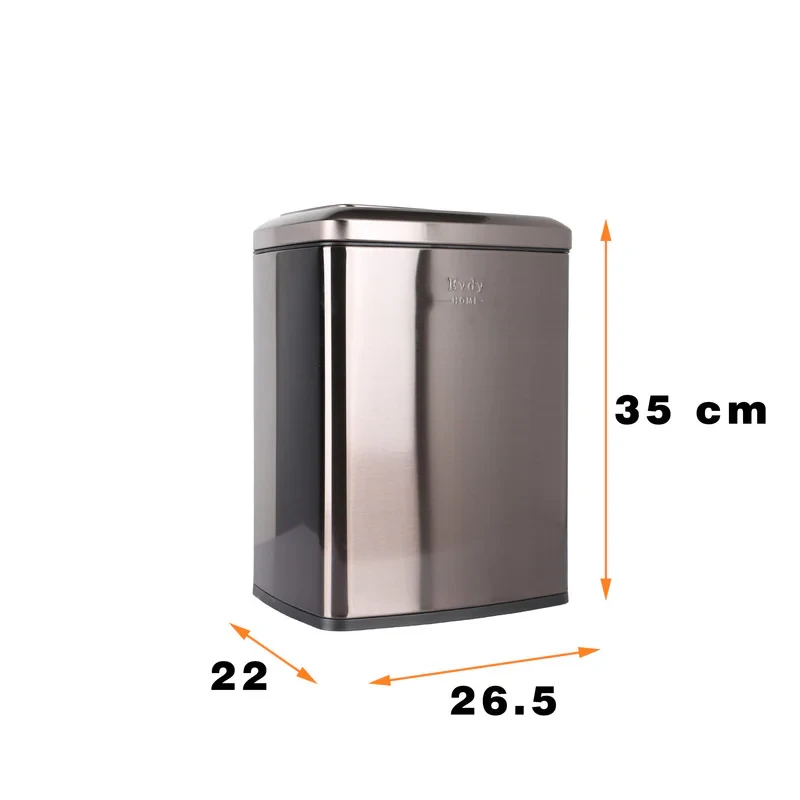 سطل زباله دلفین مدل EV-12-ltr بادبزنی