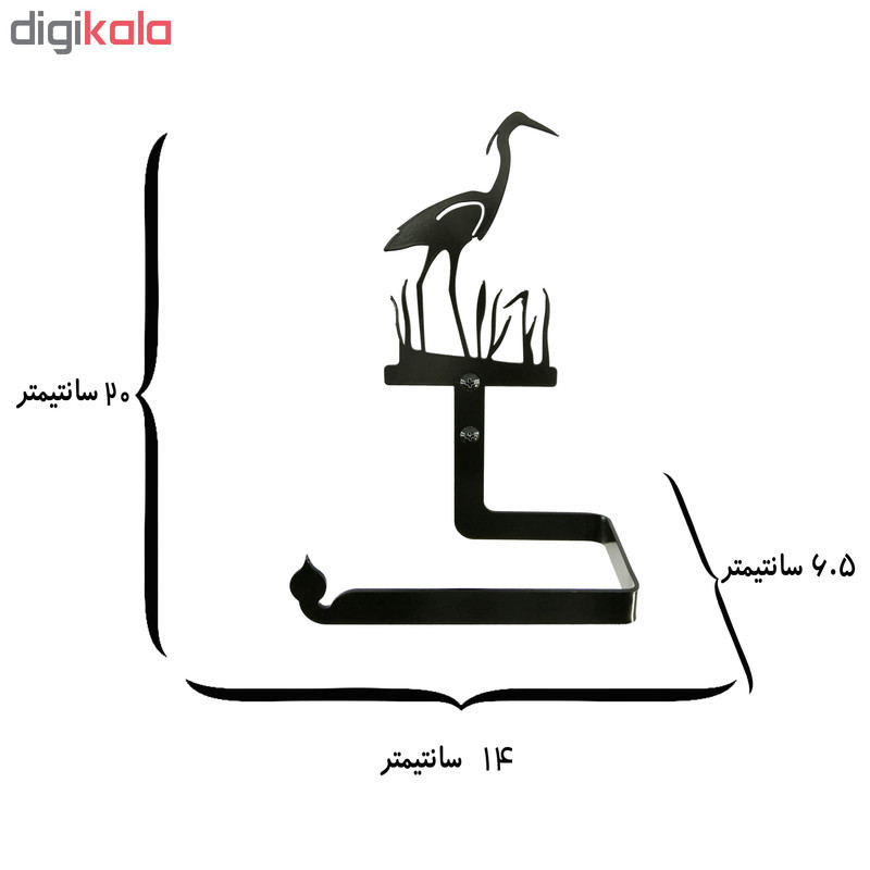 پایه رول دستمال کاغذی طرح لک لک کد KMJ24