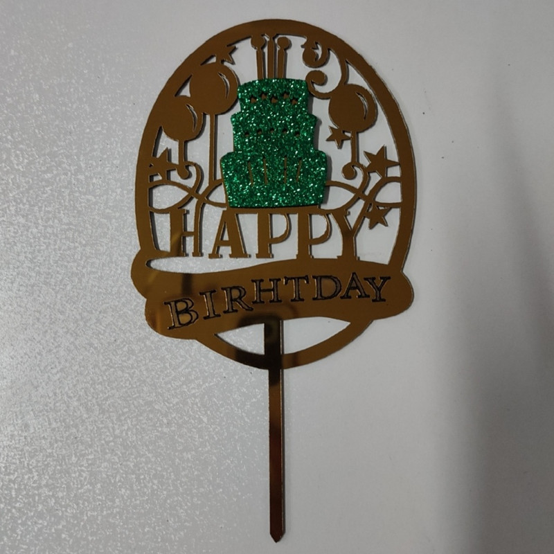 تاپر مدل کیک تولد happy birthday بسته 5 عددی