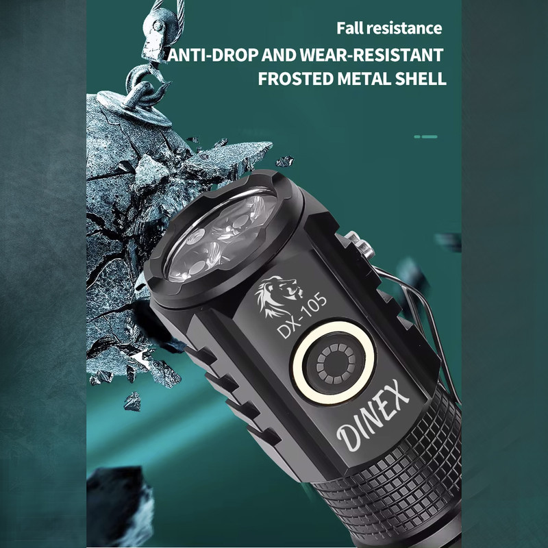 چراغ قوه دینکس مدل ضد آب  DX-105 با نور مهتابی