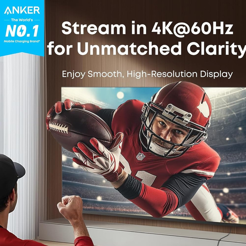 کابل تبدیل USB-C به HDMI انکر مدل Nano A87E0 طول 1.8 متر